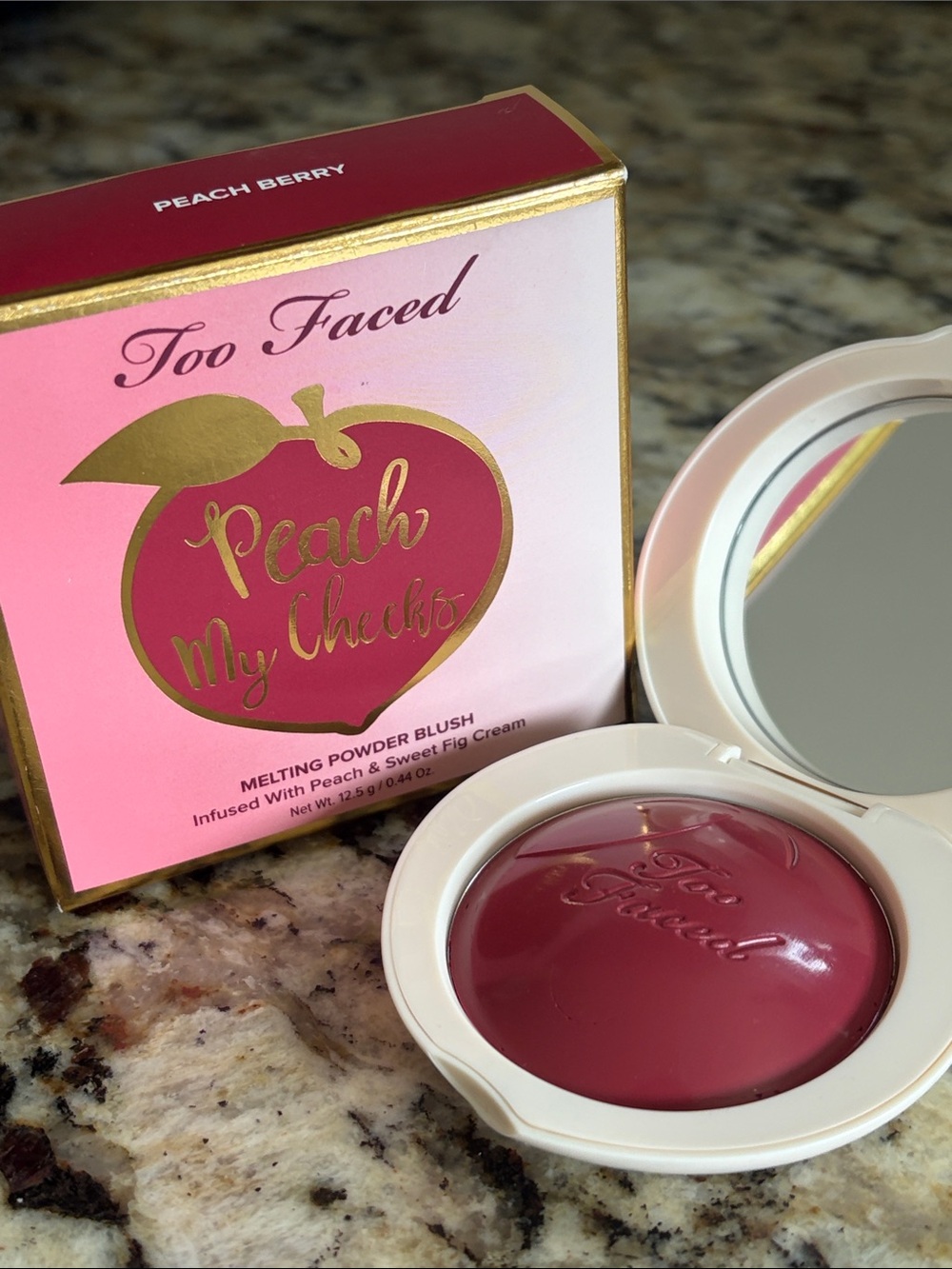⚡️💜Too Faced Peach My Cheeks Melting Powder Blush Peach Berry